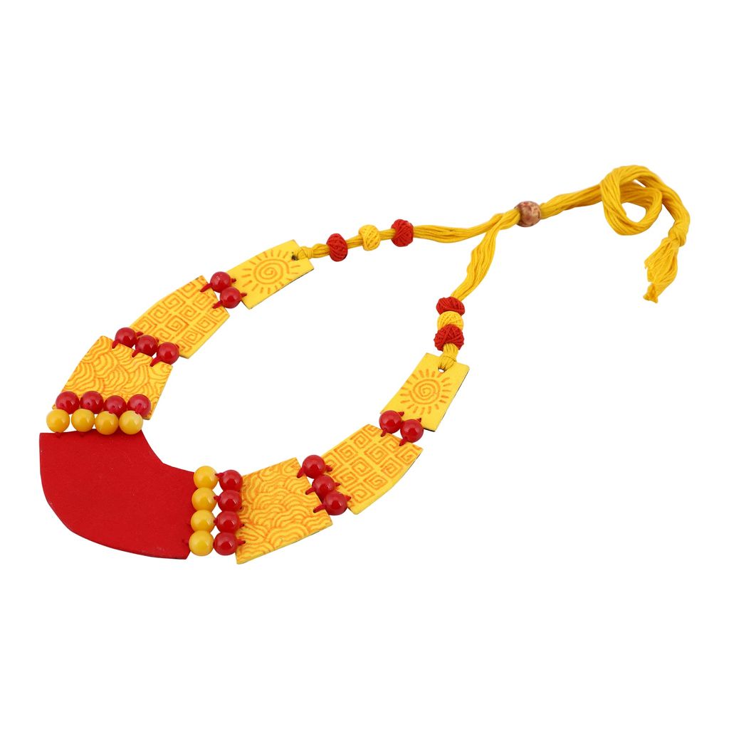 Le bijouxistic EKAM EK delicately designed fabric pendent set with earrings with fish design for women and girls for casual and formal occasions