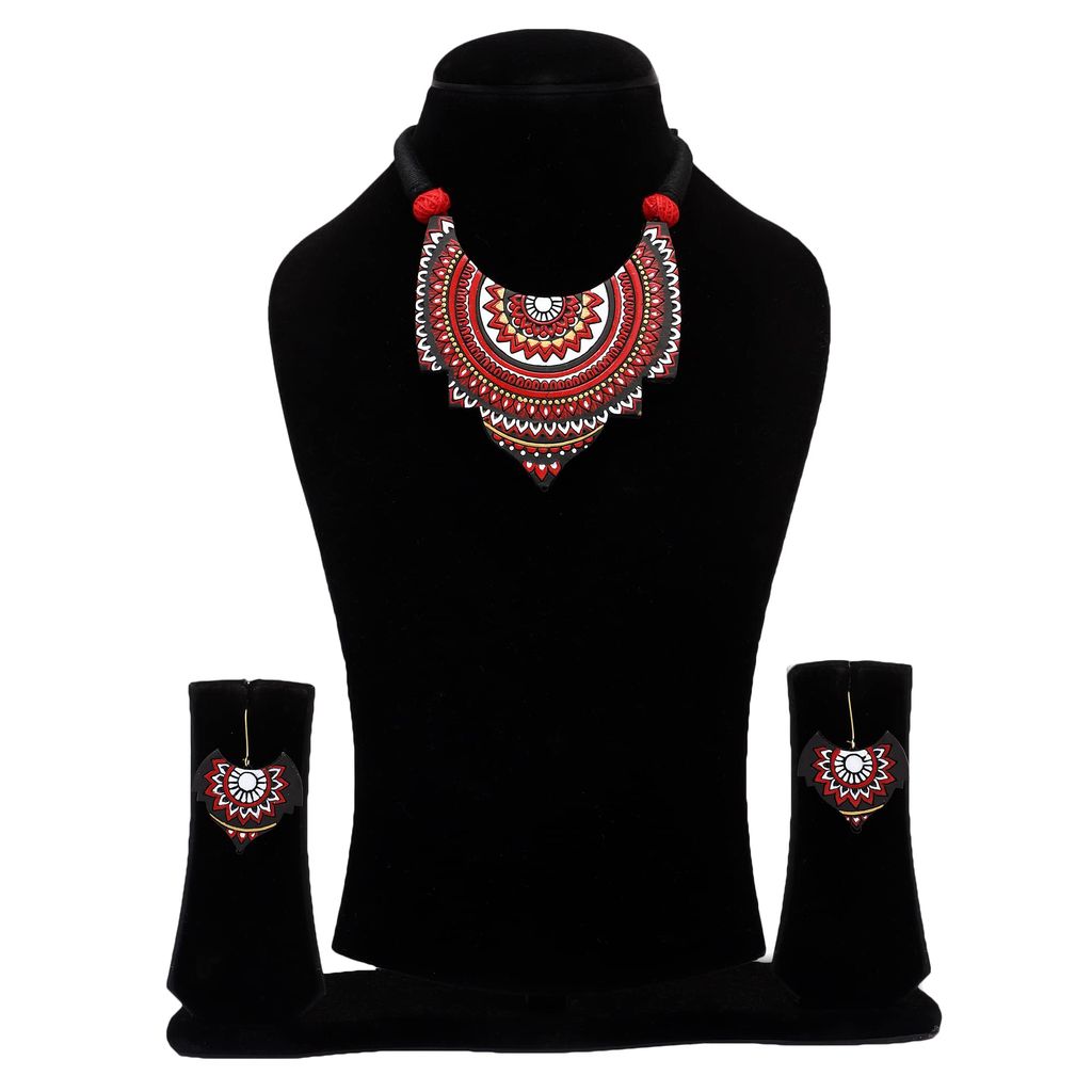 Le bijouxistic EKAM EK AMdala inspired necklace set with earrinsg for women