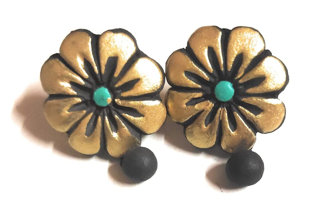 Le bijouxistic with Agate Traditional Earrings for Women, Blue