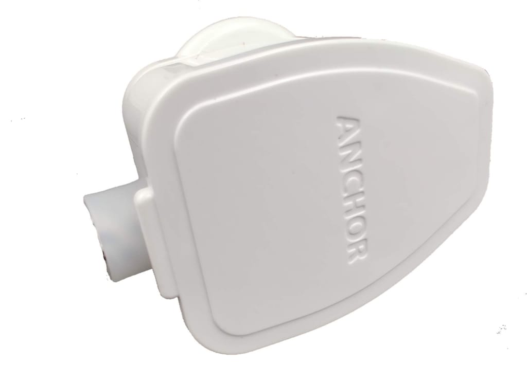 INDRICO? 20A Power Extension Board with 2 Meter Heavy Duty Wire for Microwave, Induction Cooker, Fridge, Washing Machine, 1 Ton A.C, Anchor Switch & Socket & Plug (White)