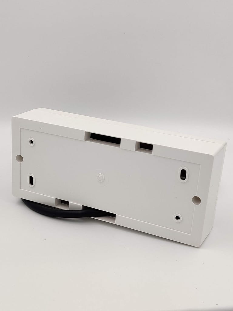 INDRICO AC Switch Board with MCB Multi Outlet Extension Fitted with,2 16A Sockets, Indicator,1 MCB 20A with 4 Metre 1.5 mm 3 core Copper Chord 2200 Watts with 15 Amp Plug PVC White Pack of 1