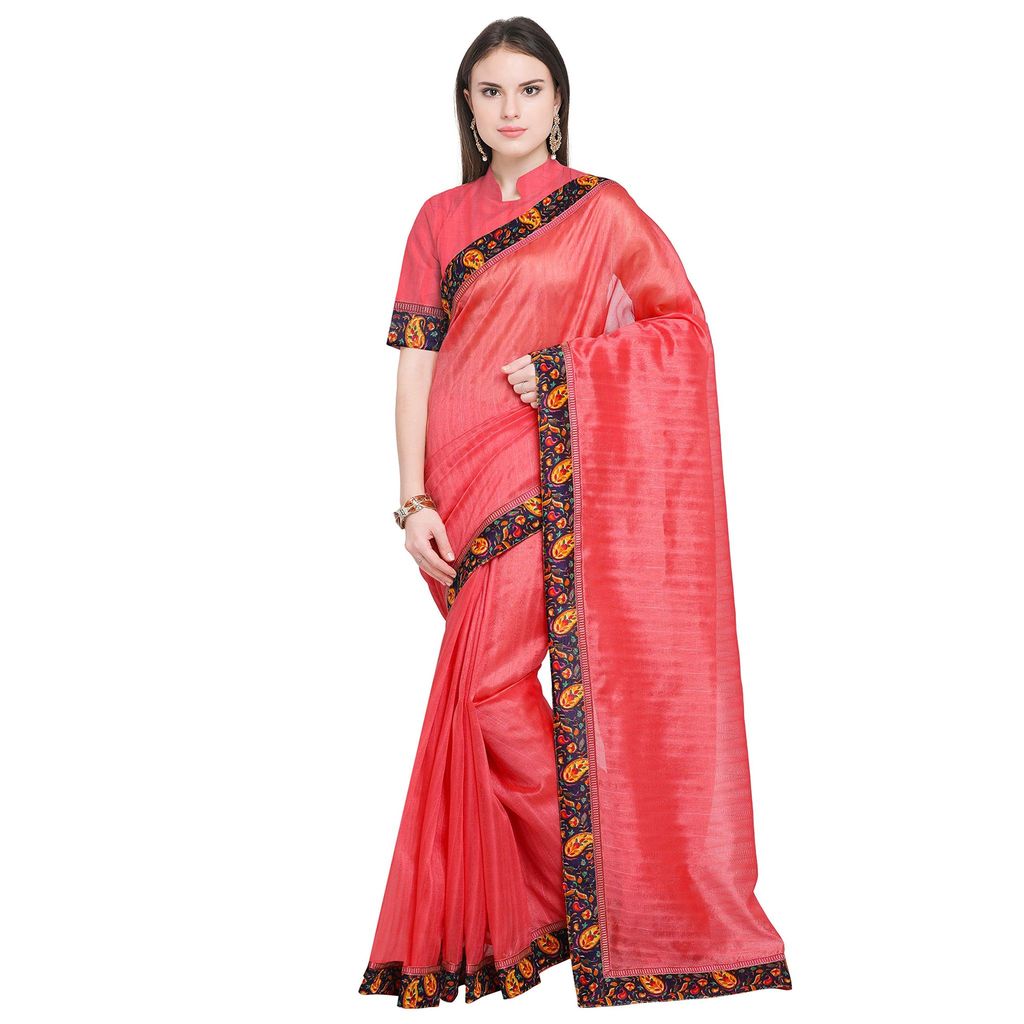 Florence Art Silk Saree with Blouse Piece (Pack of 2)