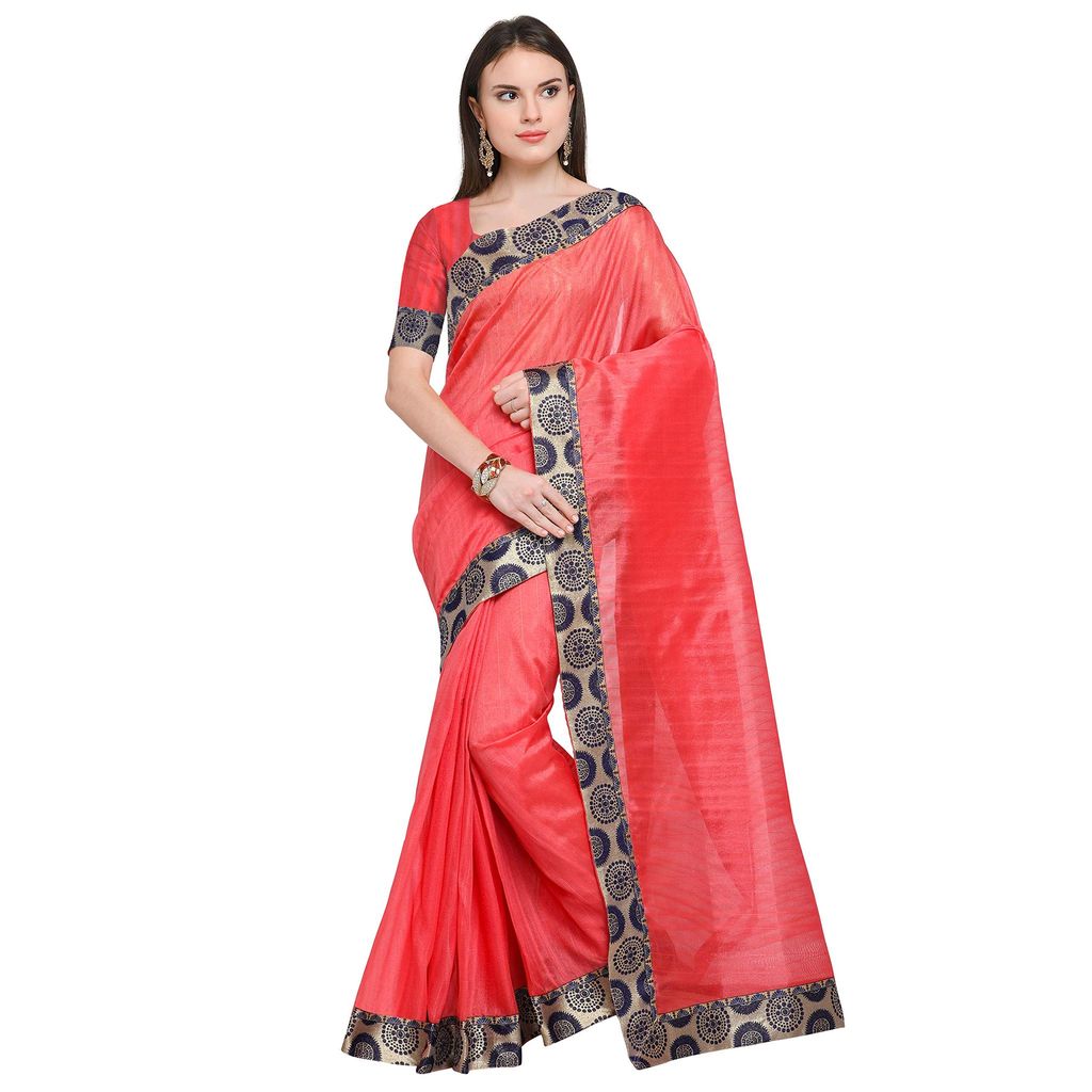 Florence Art Silk Saree with Blouse Piece (Pack of 2)