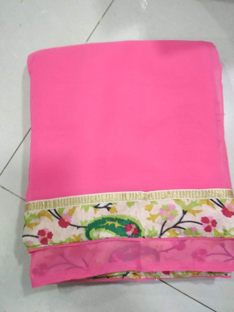 Florence Women's Faux Georgette Saree With Blouse Piece