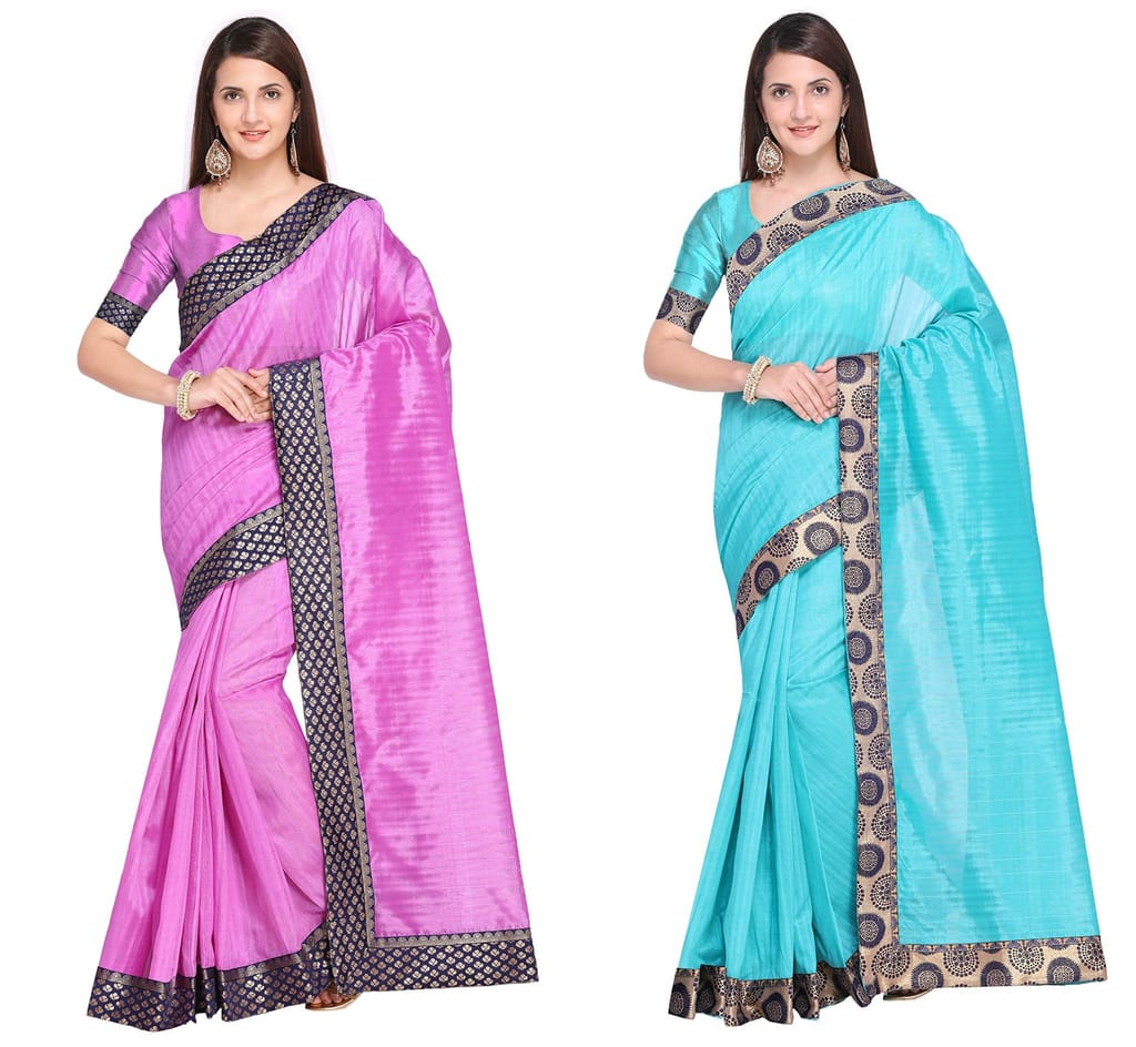 Florence art silk with blouse piece Saree