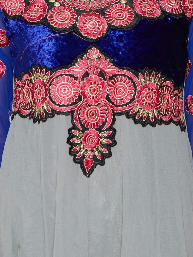 Florence Women's net Embroidered Dress Material