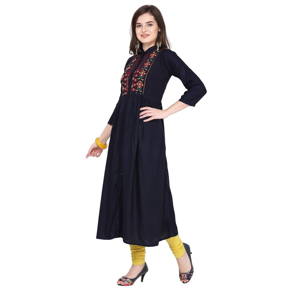 Florence Women's Rayon Straight Kurta