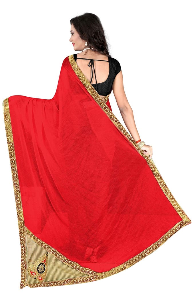 Florence net with Blouse Piece Saree