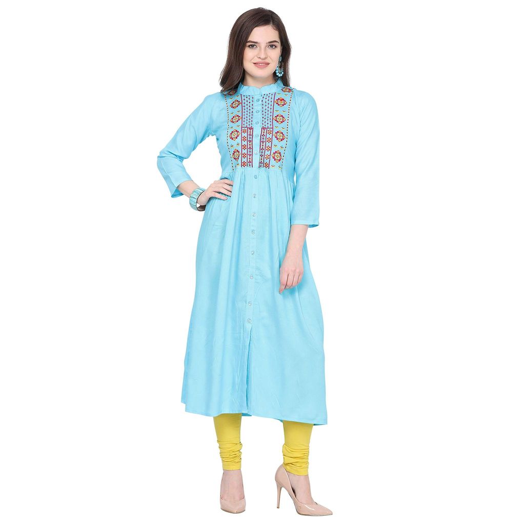 Florence Women's Rayon Straight Kurta
