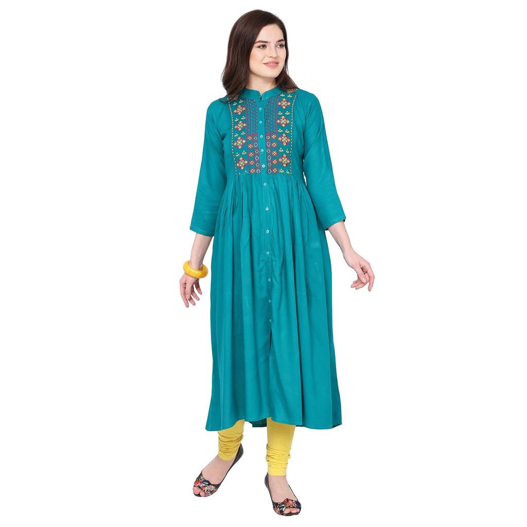 Florence Women's Rayon Straight Kurta