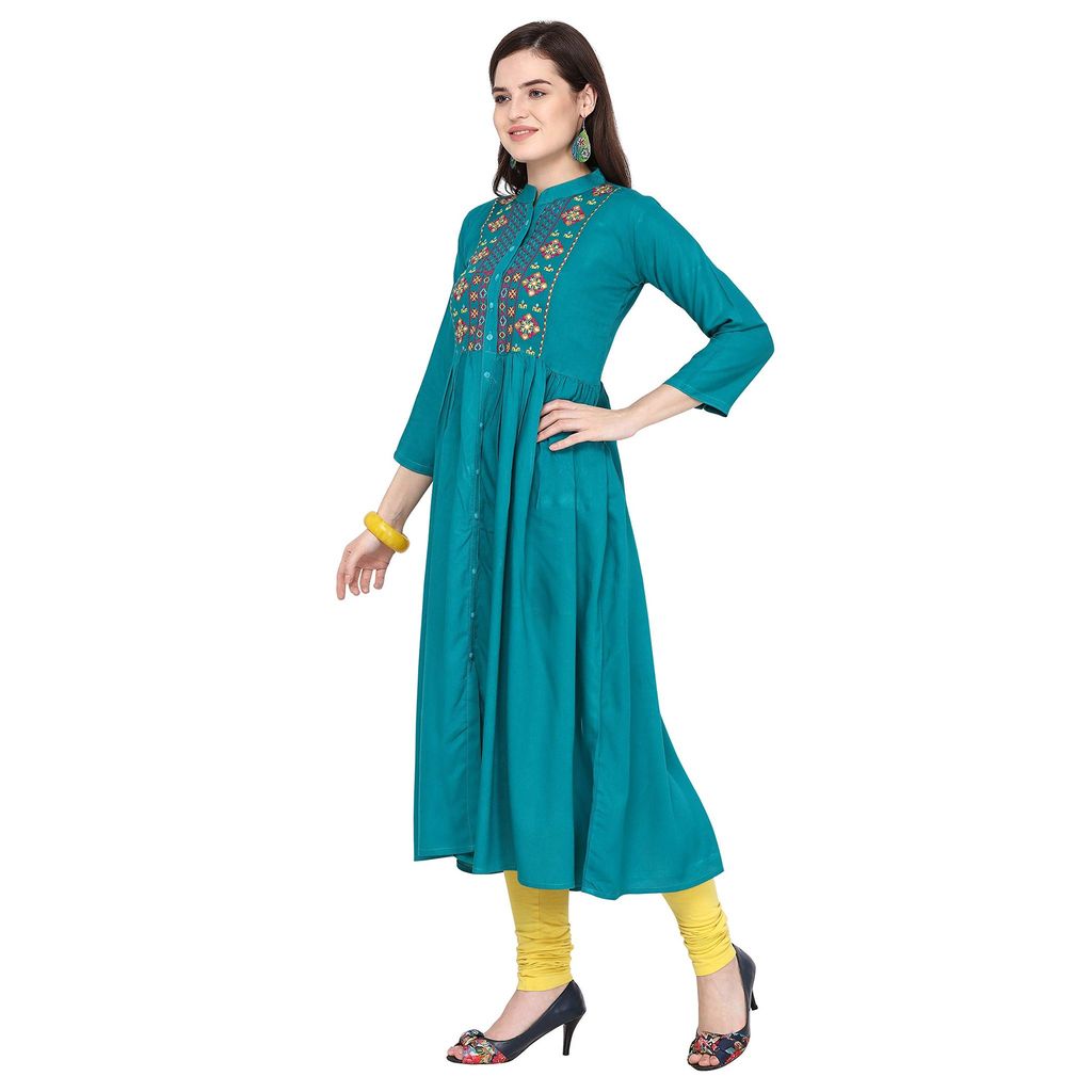Florence Women's Rayon Straight Kurta