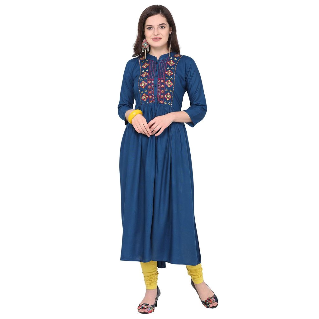 Florence Women's Rayon Straight Kurta