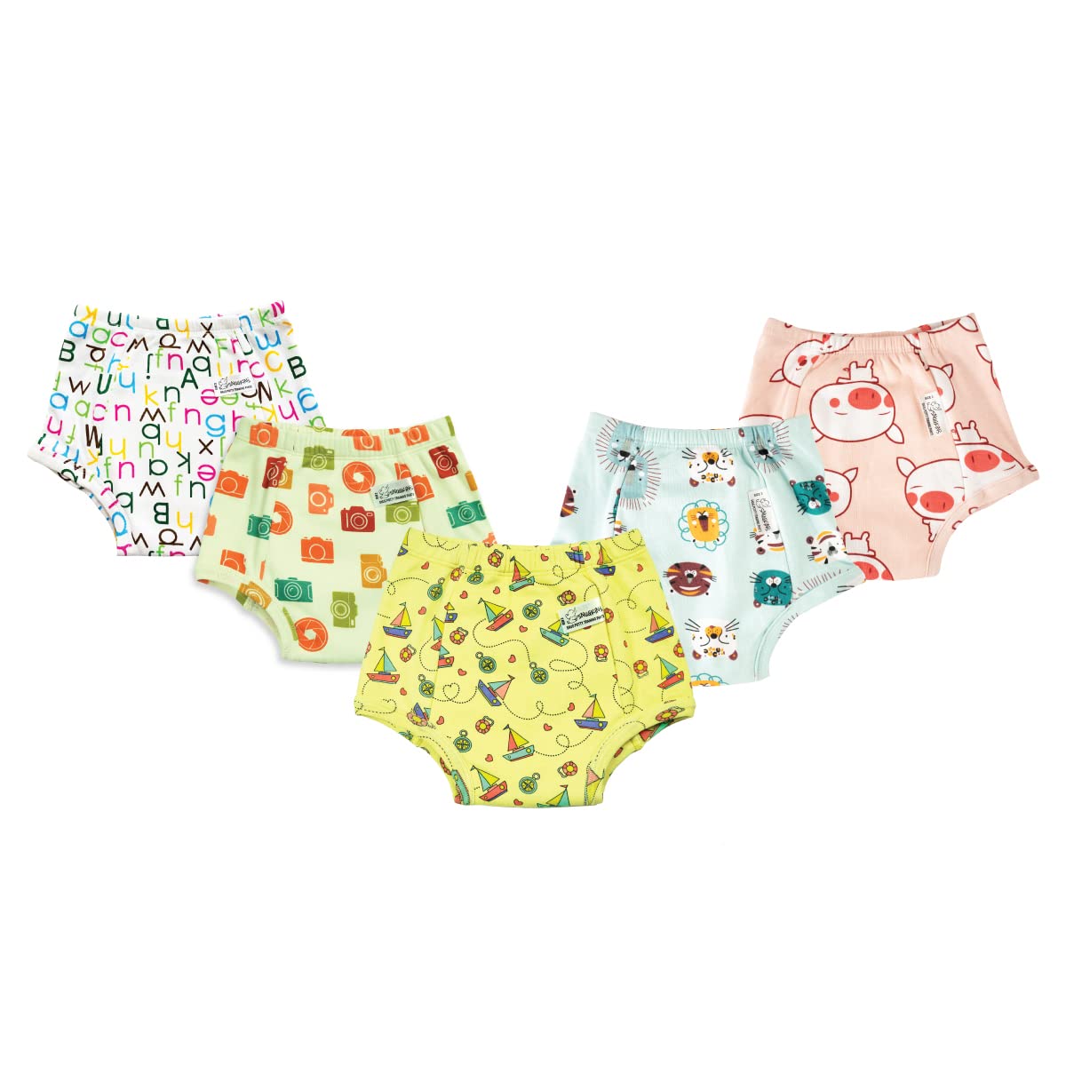 Snugkins - Snug Potty Training Pull-up Pants for Kids.100% Cotton. (Size 1, Fits 1 years � 2 years) - Pack of 5