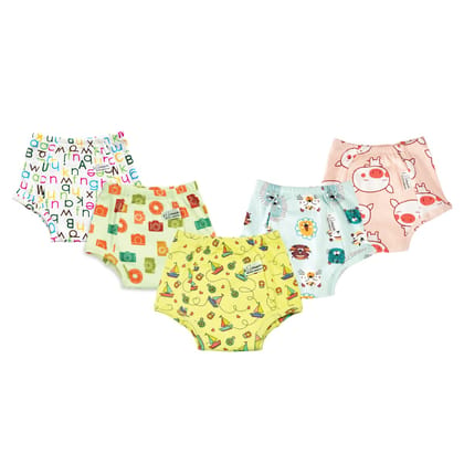 SNUGKINS Snug Potty Training Pull-up Pants for Babies/Toddlers/Kids | 100% Pure Cotton | Washable & Reusable | (Size 2, Fits 2-3 Years) | Pack of 15 - Assorted Prints