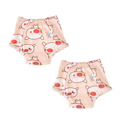 SNUGKINS - Snug Potty Training Pull-up Pants for Babies/Toddlers/Kids. Reusable Potty Training Padded Underwear (4 Years-5 Years, Pig Print - Pack of 2)