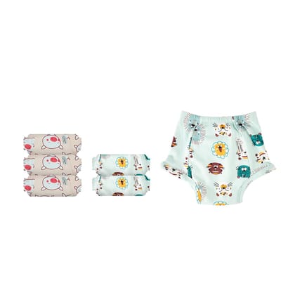 SNUGKINS Snug Potty Training Pull-Up Pants For Babies/Toddlers/Kids | 100% Pure Cotton | Washable & Reusable | (Size 2, Fits 2 Years � 3 Years) | Pack Of 6 Assorted Prints, Unisex-Baby