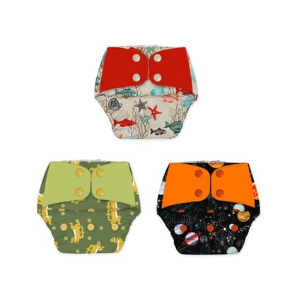 Snugkins Regular Freesize Cloth Diapers - Pack of 3