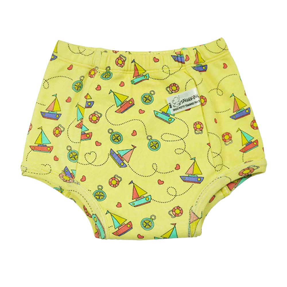 SNUGKINS Snug Potty Training Pull-Up Pants For Babies/Toddlers/Kids | 100% Pure Cotton | Washable & Reusable | (Size 3, Fits 3 Years � 4 Years) | Sailing Hearts Pack Of 1, Unisex-Baby