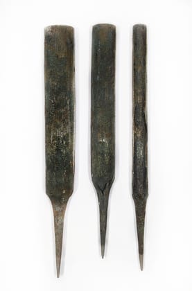 MRTSL, 0.8 in 0.7 in 0.5 in Round Chisel ( 3 Pcs ) With Wooden Handle