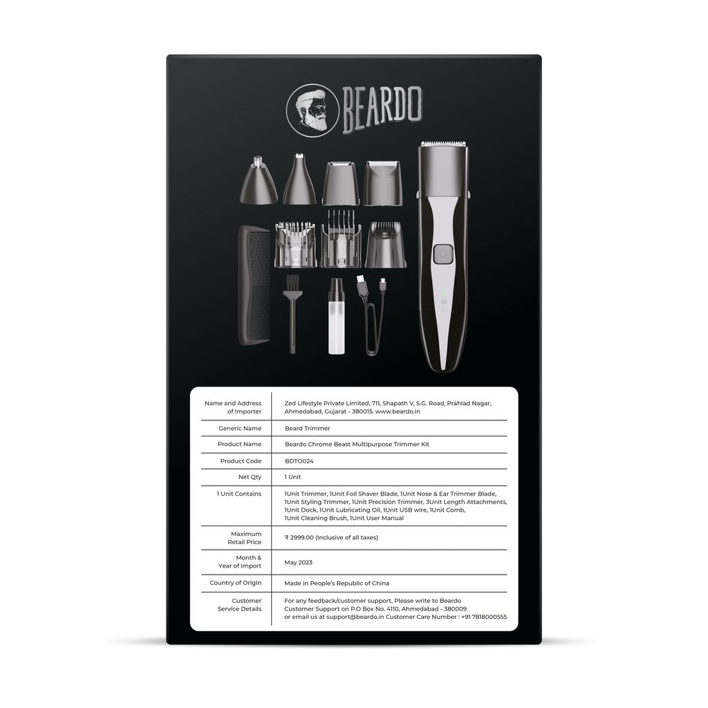Beardo Chrome Beast Grooming Kit