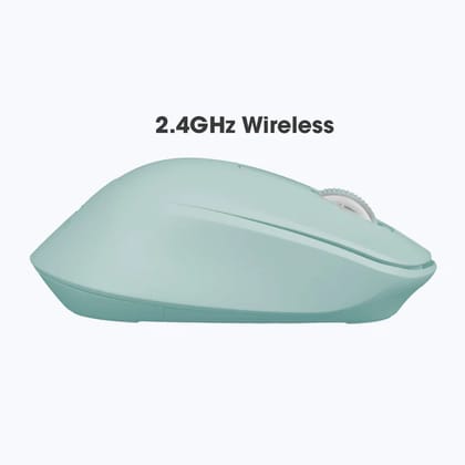 ZEBRONICS Zeb-AKO Wireless Mouse, 2.4GHz with USB Nano Receiver, High Precision Optical Tracking, 3 Buttons, Silent Clicks, Plug & Play, for PC/Mac/Laptop (Green)