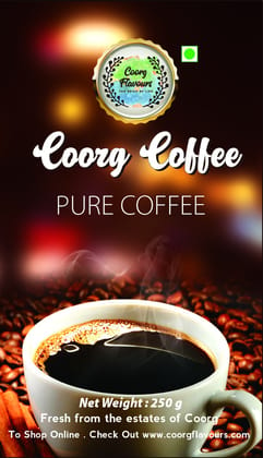 COORG FLAVOURS PURE COFFEE PREMIUM 250 GRMS
