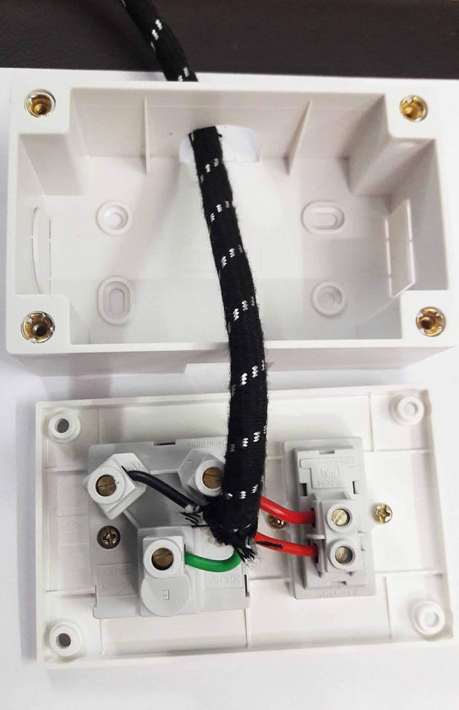 Tia 16 ampere 1 Sockets Power Extension 5 m Cloth Black Cord, Anchor Socket and Plug