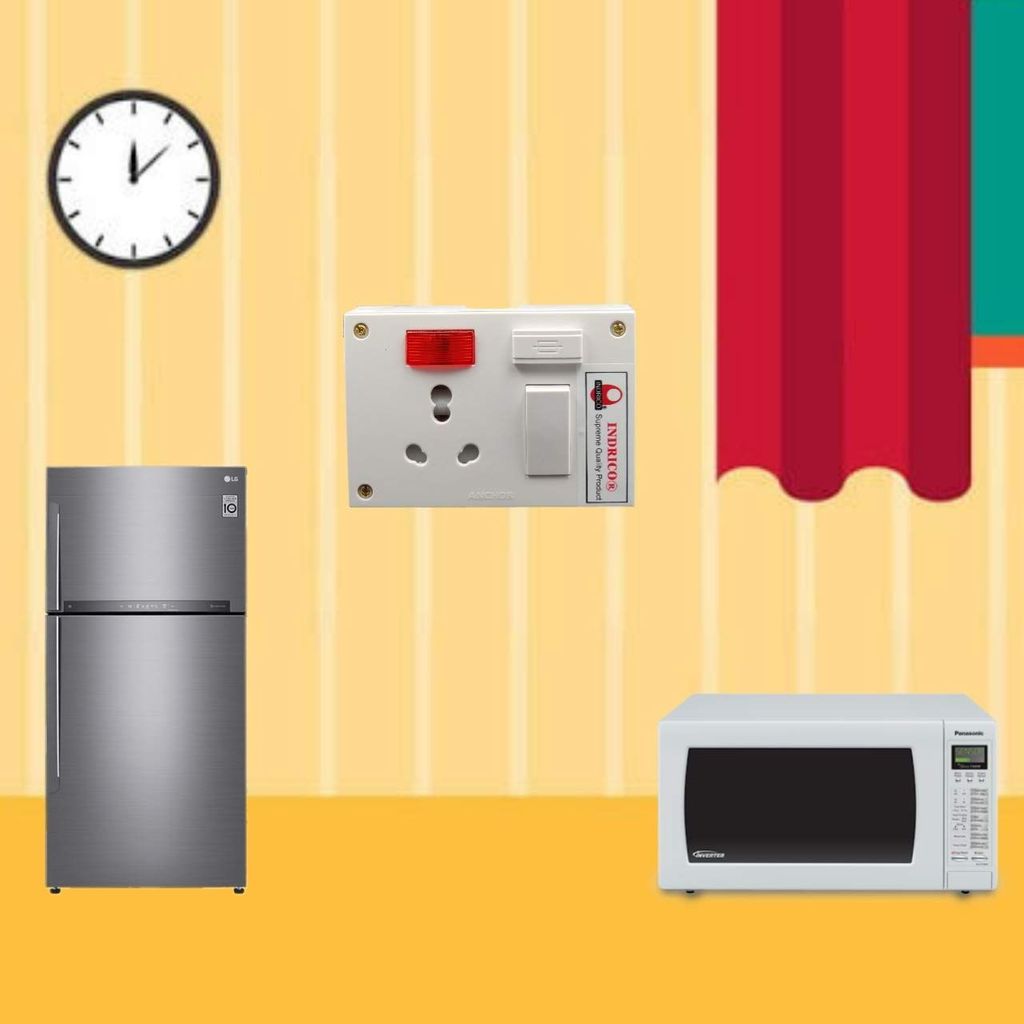 INDRICO? 16a Extension Boards with Switch Polycarbonate, Indicator & Fuse with Cloth Cable White (Pack of 1)