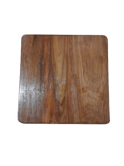 Gajanan Furniture Teak Wood Pooja Chowki(12x12x6) (Small)