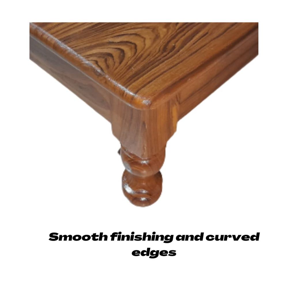 Gajanan Furniture Teak Wood Pooja Chowki and Asana Set