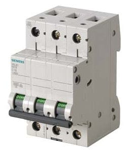 Siemens 5SL63057RC Miniature Circuit Breaker (MCB) - 3 Pole C Curve Type 0.5 A