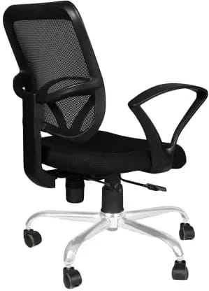 VIZOLT Mesh Office Adjustable Arm Chair  (Black, DIY(Do-It-Yourself))
