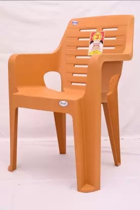 Sumo Chair Rest Back Chair for home office Plastic Living Room Chair  (Finish Color - Amber Gold, Pre-assembled)