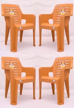 Sumo Chair Rest Back Chair for home office Plastic Living Room Chair  (Finish Color - Amber Gold, Pre-assembled)