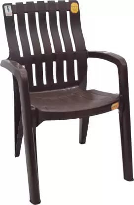 Anmol Orthopaedic high back chair with Matt & gloss pattern Plastic Living Room Chair (Finish Color - Brown, Pre-assembled)
