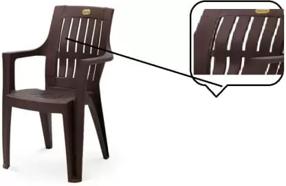 Anmol plastic living room durable high back chair for home office Plastic Living Room Chair  (Finish Color - Brown, Pre-assembled)