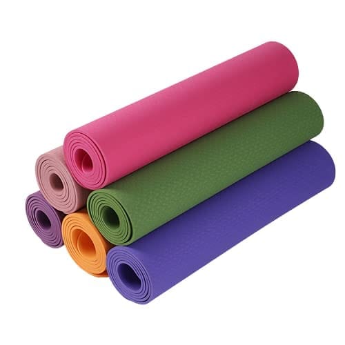 GMEFVR EXERCISE YOGA MAT ULTRA THIN 1.5/2MM VERY LIGHT WEIGHT MULTI RANDOM COLOR FOR MEN WOMEN KIDS ( pack of 1)