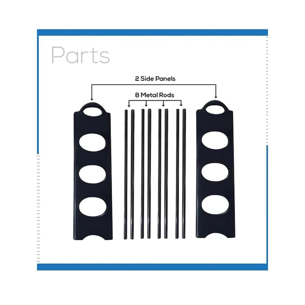 TNT MULTIPURPOSE FOLDABLE SHOE RACK CABINET ORGANISER 4 SHELVES, BLACK (IRON AND PLASTIC)