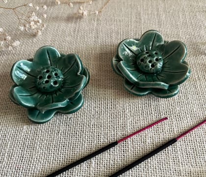 Handcrafted ceramic Flower Incense stick holder Handcrafted ceramic Flower Incense stick holder