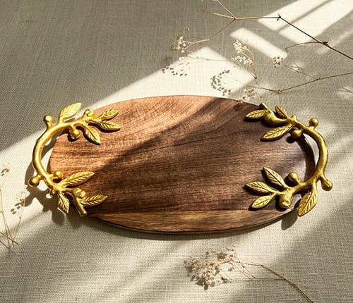 Wooden Leaf Tray
