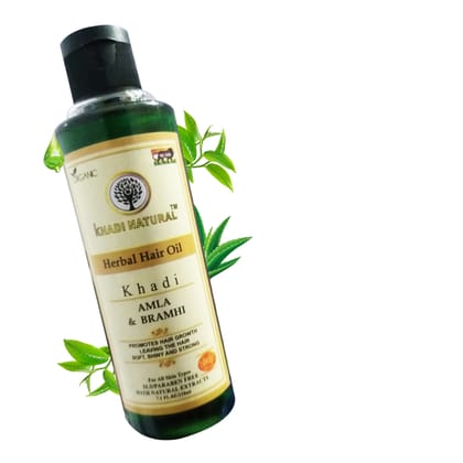 Khadi Natural Gold Amla Brahmi Hair Oil 210ml | Nourishing and Strengthening Hair Care