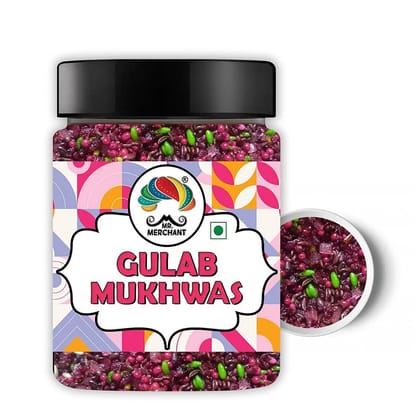Mr. Merchant Gulab Mukhwas, Traditional Mouth Freshener Mukhwas Mix (Pack of 1 (300gm Jar Pack))