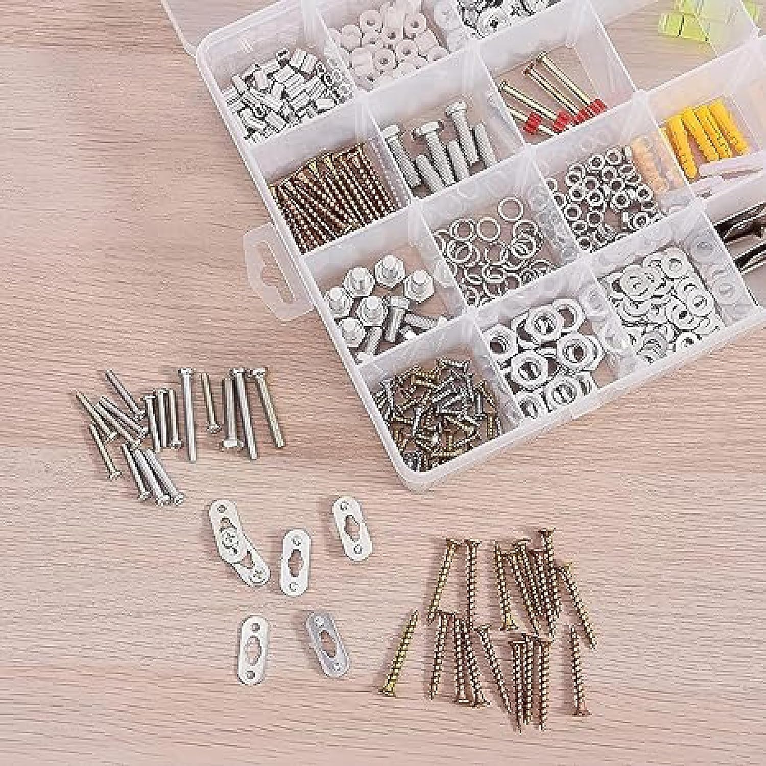 SR 36 Grid Cells Multipurpose Clear Transparent Plastic Storage Box with Removable Dividers Jewelry Box Organizer Storage Container