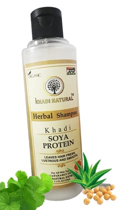 Khadi Natural Soya Protein Shampoo 210ml | Strengthens and Nourishes Hair