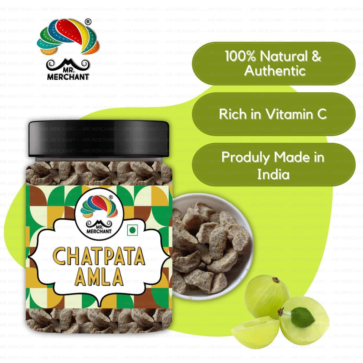 Mr. Merchant Chatpata Amla Candy 300g (Salted & Spicy Indian Gooseberry), Boosts Immunity and Digestion