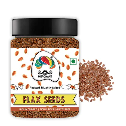 Mr. Merchant Roasted Flax Seeds (Lightly Salted Alsi) Jar Pack, 300gm