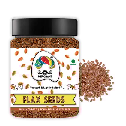 Mr. Merchant Roasted Flax Seeds (Lightly Salted Alsi) Jar Pack, 300g