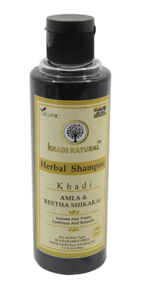 Khadi Natural Amla Reetha Shikakai Shampoo 210ml | Herbal Hair Care for Cleansing and Nourishment
