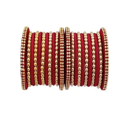 Stylish Alloy Women & Girl's Bagdi Thread Golden Moti Bangles | Golden Bangles | Alloy Bangles | Bagdi Thread Bangles | Fashion Bangles