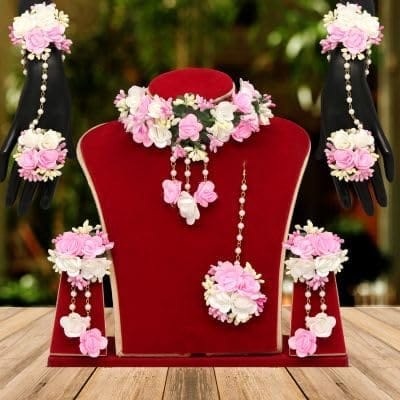 Flower haldi Chaukhar set